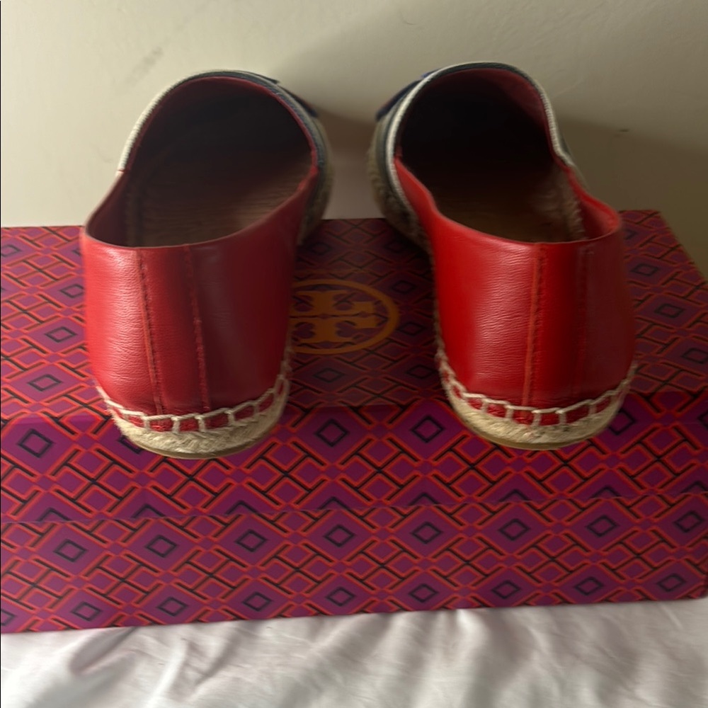 Tory Burch Red and Blue Women's Loafers - Picture 10 of 12